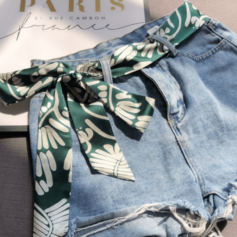 Page d'accueil ceinture foulard a motif tropical pour femme modele thea 3